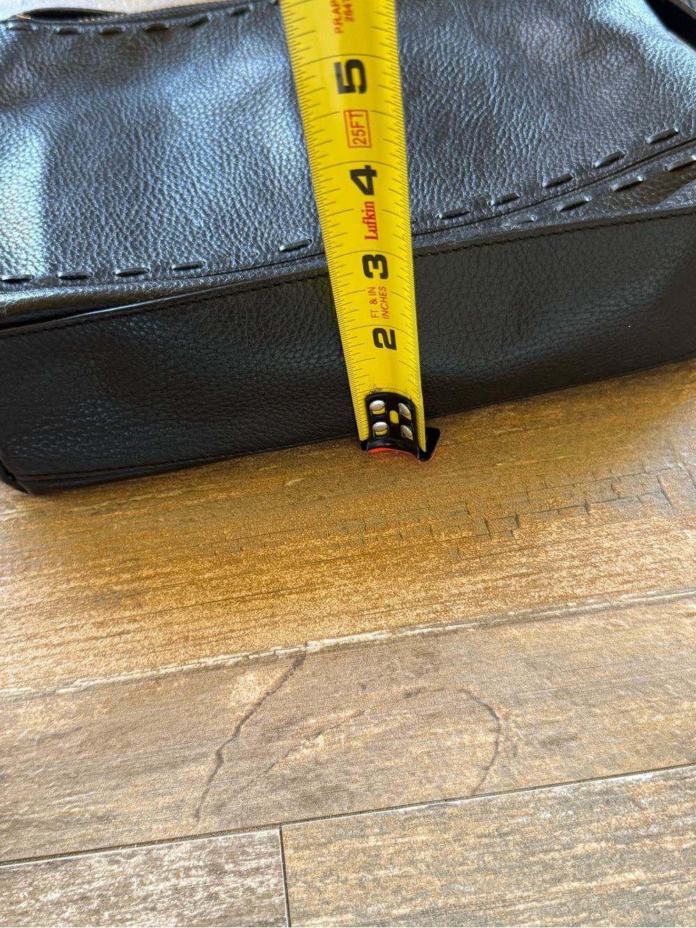 Cole Haan Black Leather Crossbody Shoulder bag w zipper and tassel - Picture 12 of 12